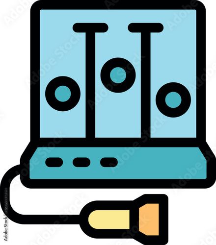 Ultrasound machine displaying fetus development, used in pregnancy monitoring and healthcare