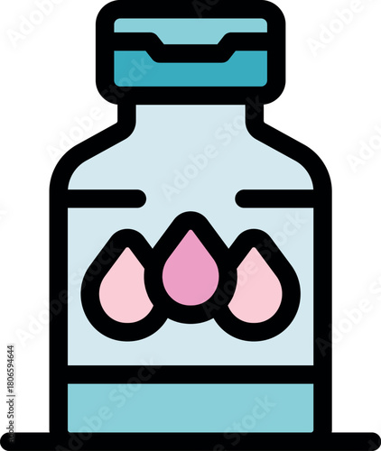 Nasal drops bottle with medical solution for treating nasal congestion, providing relief from colds and allergies