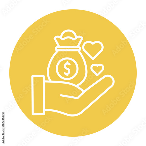 Donation Based Crowdfunding Icon