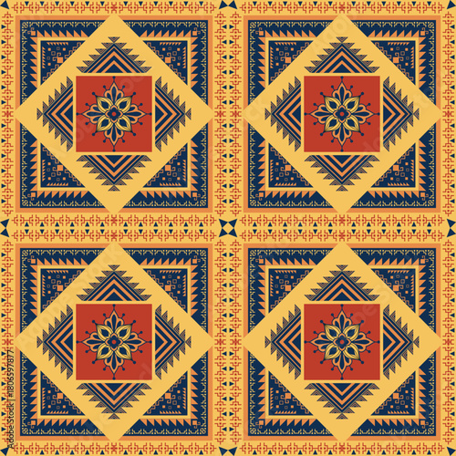 Basic Flower Vector geometric pattern with retro-inspired shapes, trendy color palette, and versatile layout. Great for digital art, poster design, and web backgrounds.”