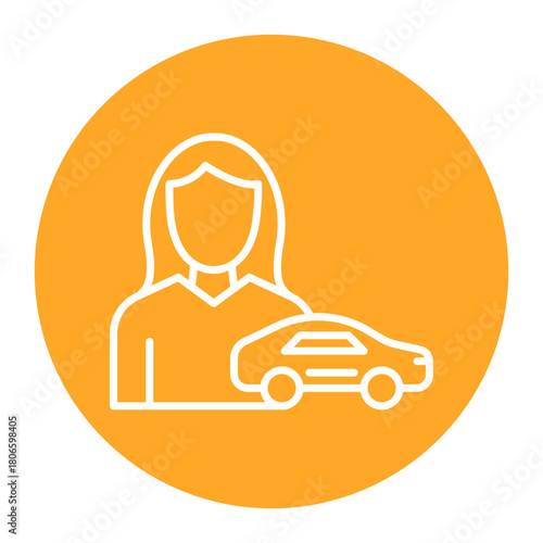 Car Saleswoman Icon
