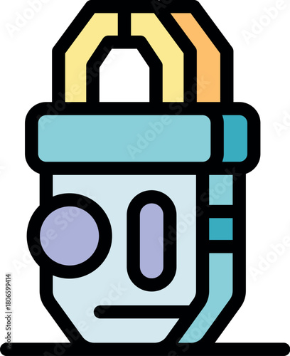 Futuristic padlock with advanced features, providing enhanced security and protection