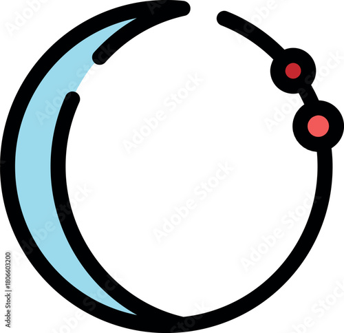 Crescent moon bracelet with red gemstones adding a touch of celestial elegance and modern style to any wrist