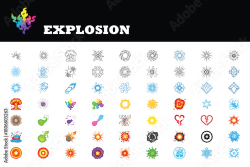 Ignite Your Designs with Dynamic Explosion Graphics a Variety of Effects for Games, Animations, and Creative Projects to add flair and visual impact!