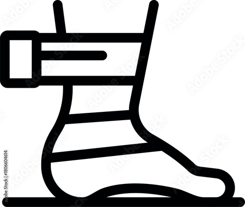 Orthopedic brace stabilizing and supporting injured foot, providing pain relief and promoting healing