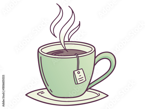 Tea and breakfast, tea in a beautiful mug, morning atmosphere, relaxation, time to relax, delicious chai, masala chai, Paris morning, Europe morning