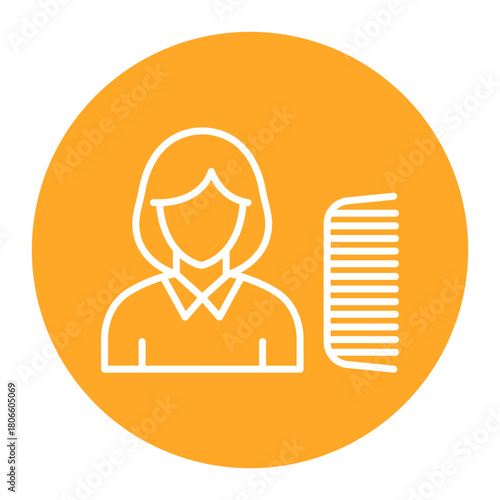 Hair Stylist Female Icon