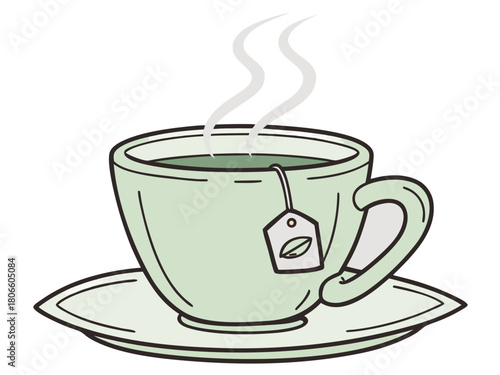 Tea and breakfast, tea in a beautiful mug, morning atmosphere, relaxation, time to relax, delicious chai, masala chai, Paris morning, Europe morning