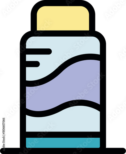 Cosmetic cream jar featuring measuring lines and purple content, ideal for beauty and skincare routines