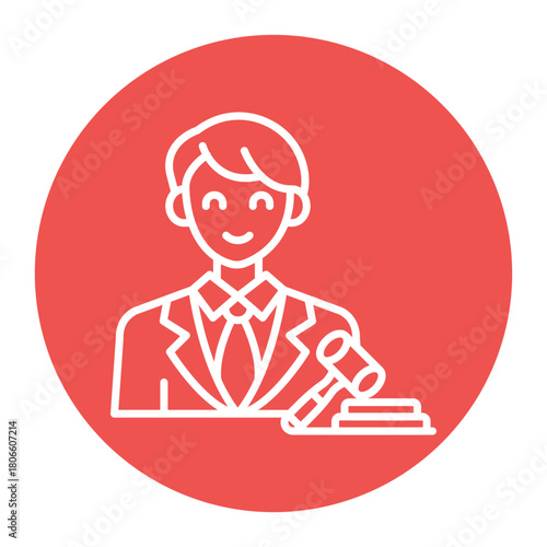 Auctioneer Male Icon