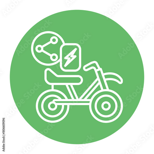 Electric Bike Share Icon