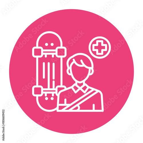 Skateboard Injury Icon