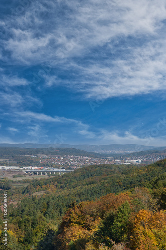 Aussicht von der Veste Coburg in Richtung Rödental Oberfranken Deutschland