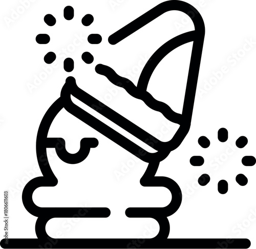 Festive chess pawn wearing a santa hat, celebrating the christmas holiday season