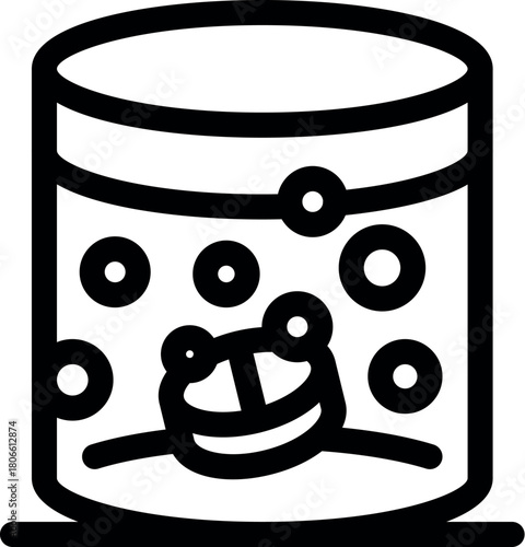 Effervescent tablet dissolving in a glass of water, creating bubbles, promoting health and wellness