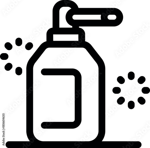 Spray bottle effectively disinfecting and sanitizing, promoting a clean and hygienic environment