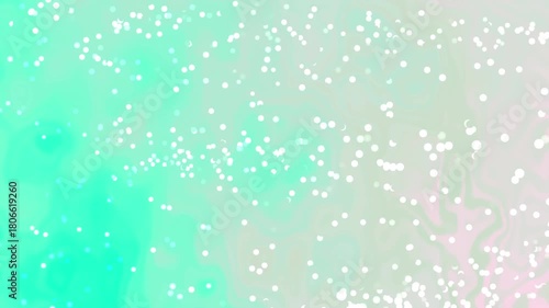 A soft-focus, abstract background with a gradient of mint green and pale pink, sprinkled with tiny white bokeh lights.