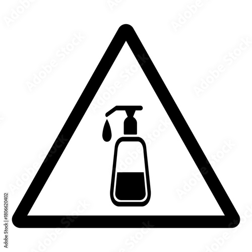 Wash Your Hand With Disinfectant Soap Symbol Sign, Vector Illustration, Isolate On White Background Label .EPS10