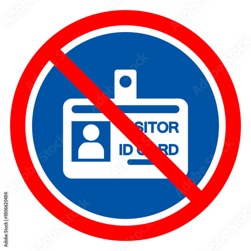 Visitor ID Card Symbol Sign, Vector Illustration, Isolate On White Background Label. EPS10