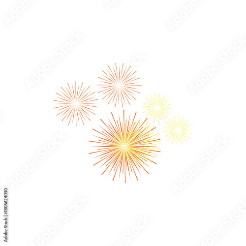 Pastel Color Fireworks Decorative Vector for Festive Design.ai