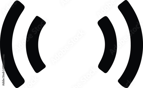 Illustrator Wifi signal symbol wireless connection antenna Silhouette vector