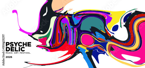 Vector of fluid groovy hippie 70s backgrounds. swirl, twirl pattern. Y2k aesthetic. Social Media Stories Template, distorted and Twisted texture in trendy retro psychedelic style for music and art