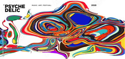 Vector of fluid groovy hippie 70s backgrounds. swirl, twirl pattern. Y2k aesthetic. Social Media Stories Template, distorted and Twisted texture in trendy retro psychedelic style for music and art