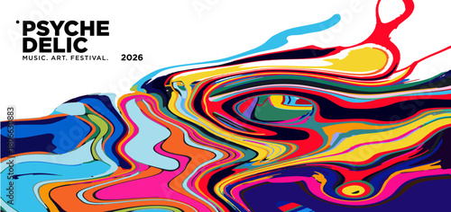 Vector of fluid groovy hippie 70s backgrounds. swirl, twirl pattern. Y2k aesthetic. Social Media Stories Template, distorted and Twisted texture in trendy retro psychedelic style for music and art