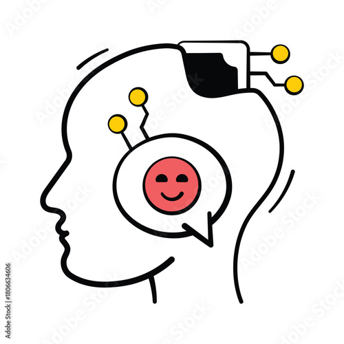 Take your hands on this amazing doodle style icon of emotion detection