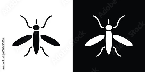 Mosquito icon design concepts. Clipart design set