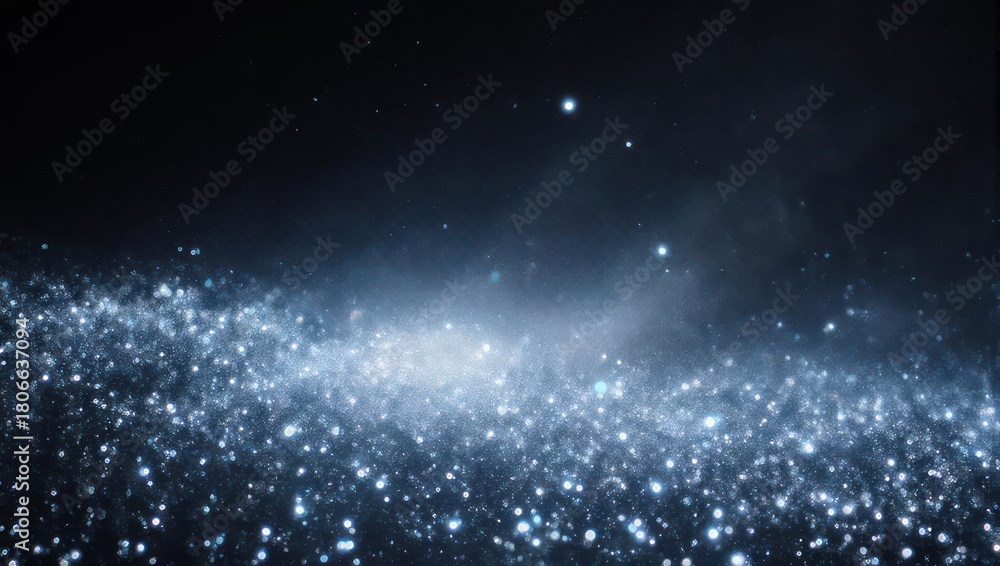 Naklejka premium Abstract cosmic scene, a blurred view of stardust and nebulae