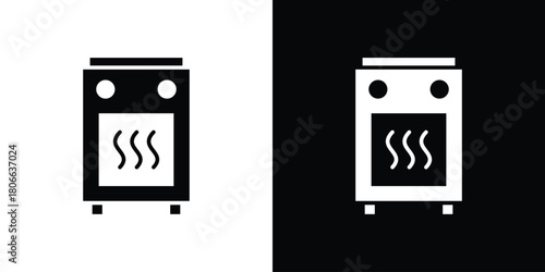 Oven icon design concepts. Clipart design set