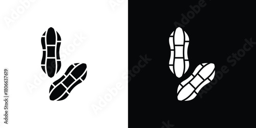 Peanut icon design concepts. Clipart design set