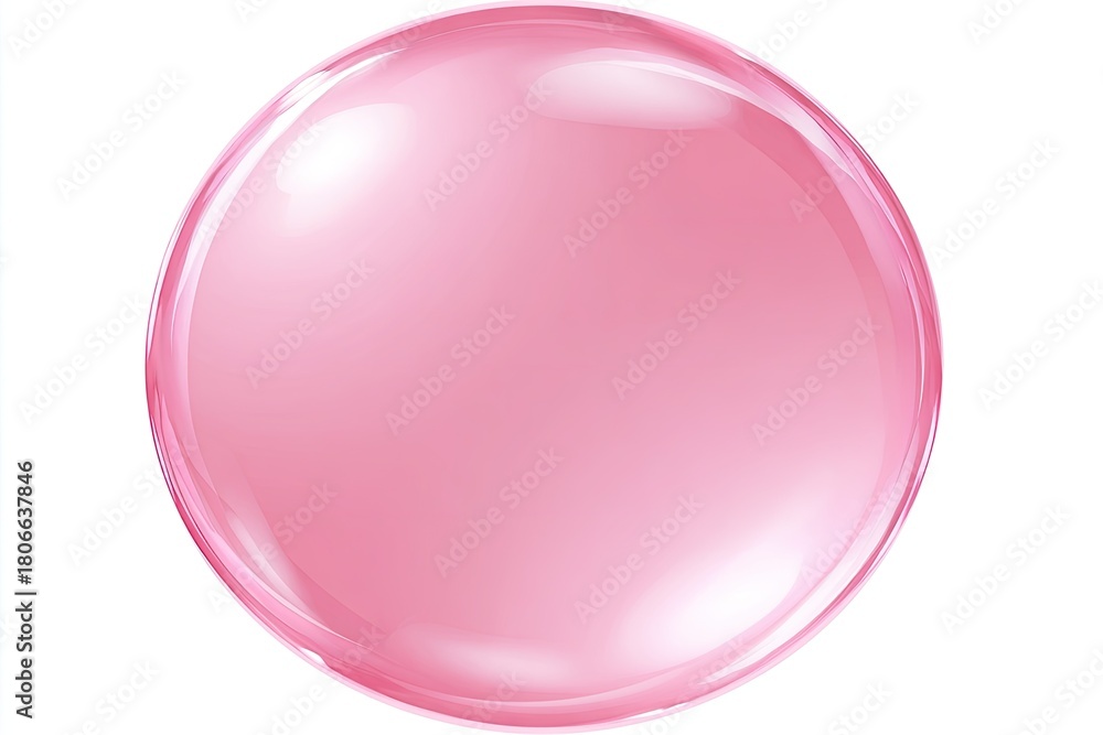 Obraz premium A perfect, vibrant pink, translucent sphere