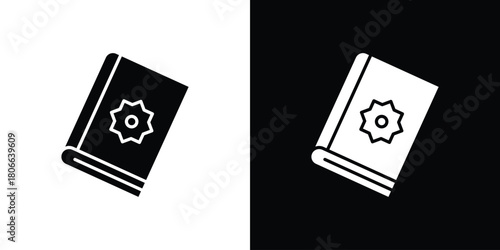 Quran book icon design concepts. Clipart design set