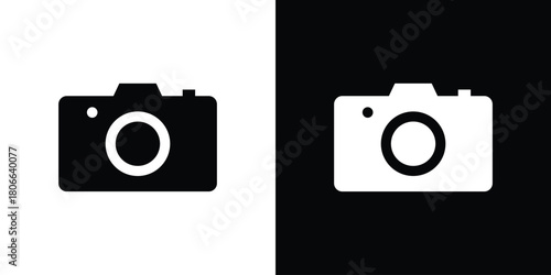 Retro camera icon design concepts. Clipart design set