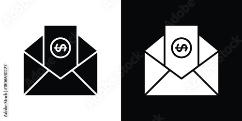 Salary icon design concepts. Clipart design set