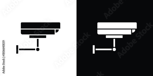Security camera icon design concepts. Clipart design set
