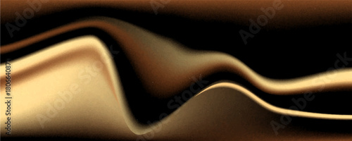 3d gold liquid silky background, golden fabric or metal foil smooth texture