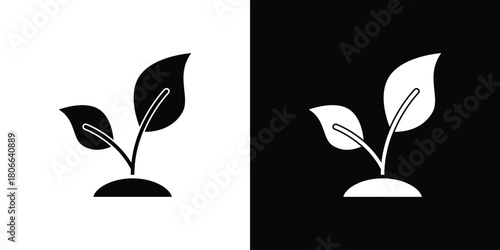 Seedling icon design concepts. Clipart design set