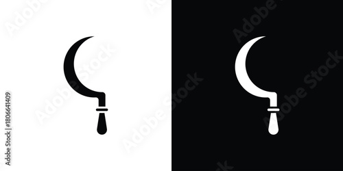 Sickle icon design concepts. Clipart design set
