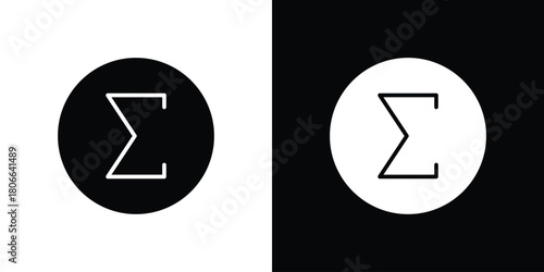 Sigma icon design concepts. Clipart design set