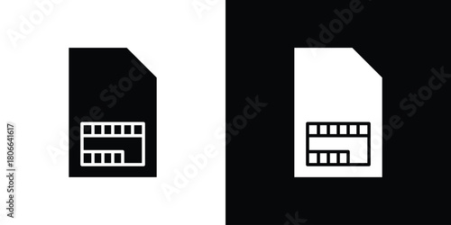 Sim card icon design concepts. Clipart design set
