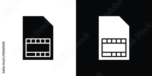 Sim card icon design concepts. Clipart design set
