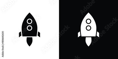 Space shuttle icon design concepts. Clipart design set