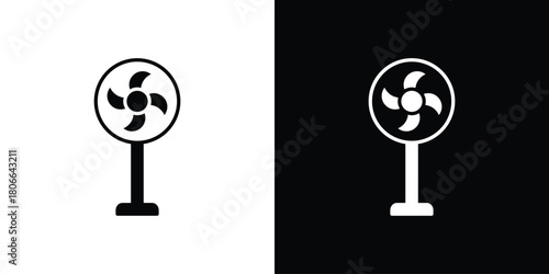 Table Fan icon design concepts. Clipart design set