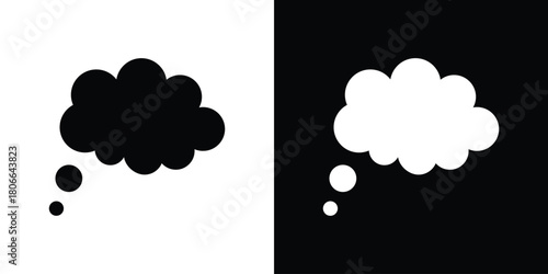 Thought bubble icon design concepts. Clipart design set