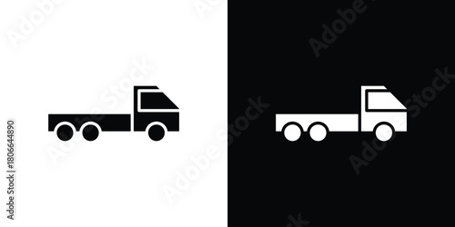 Truck container empty icon design concepts. Clipart design set