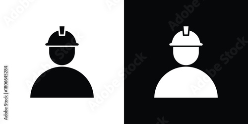 User helmet safety icon design concepts. Clipart design set
