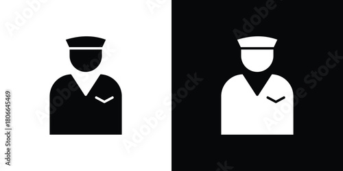 User pilot icon design concepts. Clipart design set
